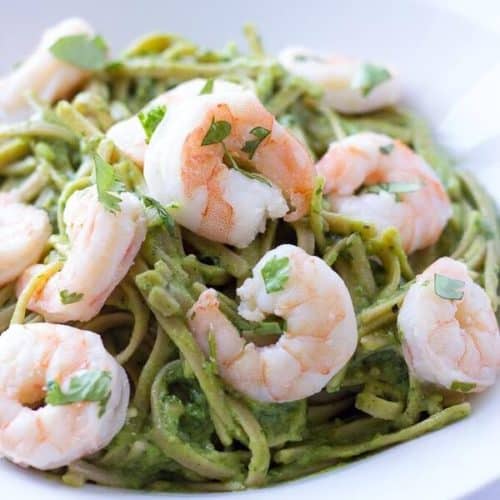 Cilantro Lime Shrimp and Avocado Pasta | Share the Pasta