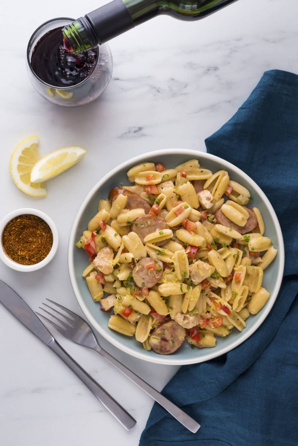 Chicken and Sausage Rocchetti | Share the Pasta